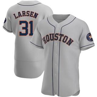 Youth Don Larsen Houston Astros Replica Orange Alternate Jersey